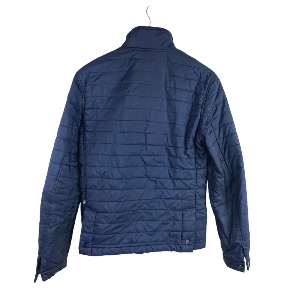 Bonobos Men's Blue Turtleneck Snap Long Sleeve Puffer Winter Coat Jacket Sz XS